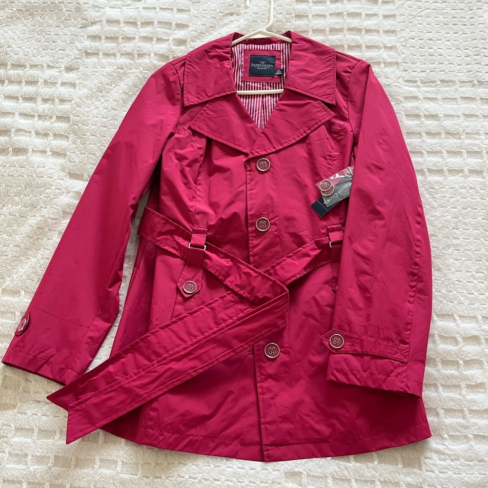 NWT Pink Trench Coat/Rain Jacket
